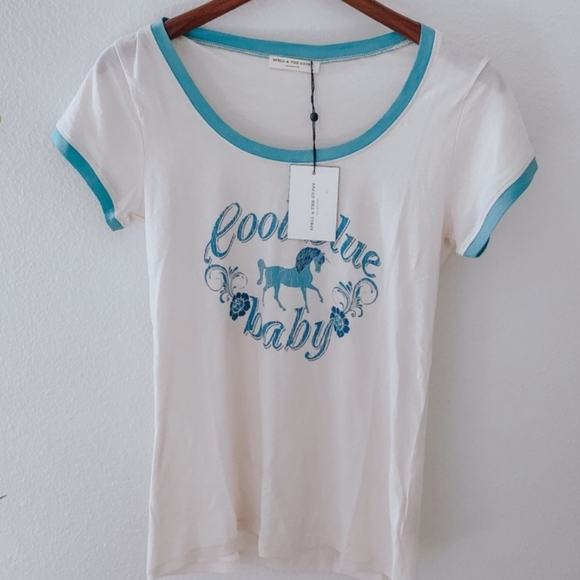 NWT UFT Spell & the Gypsy Cool Blue baby Tee XS - Picture 5 of 8